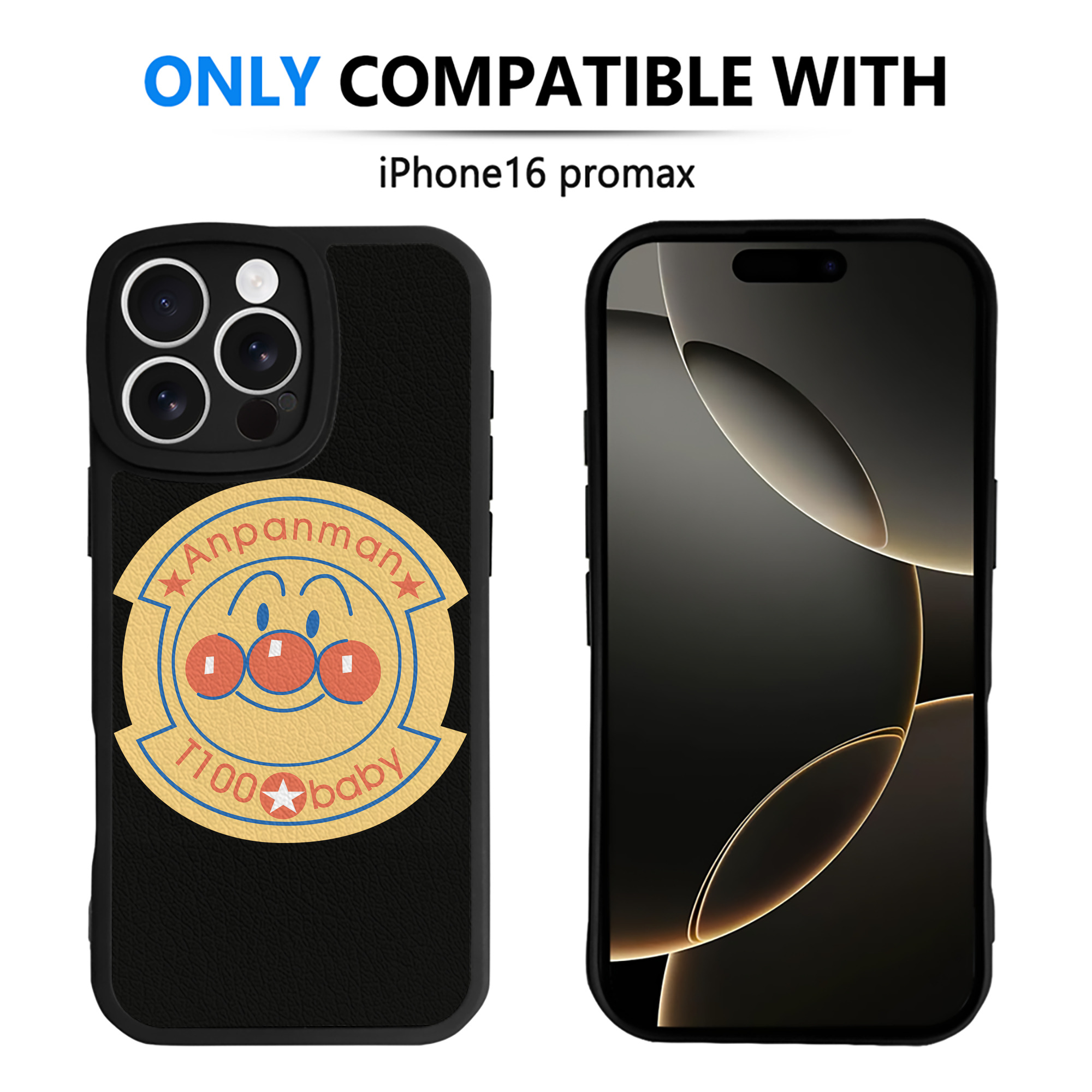 （画像用） アンパンマン Anpanman 【iPhone 16シリーズ対応】シリコンスマホケース（レザー調） 材質：シリコン